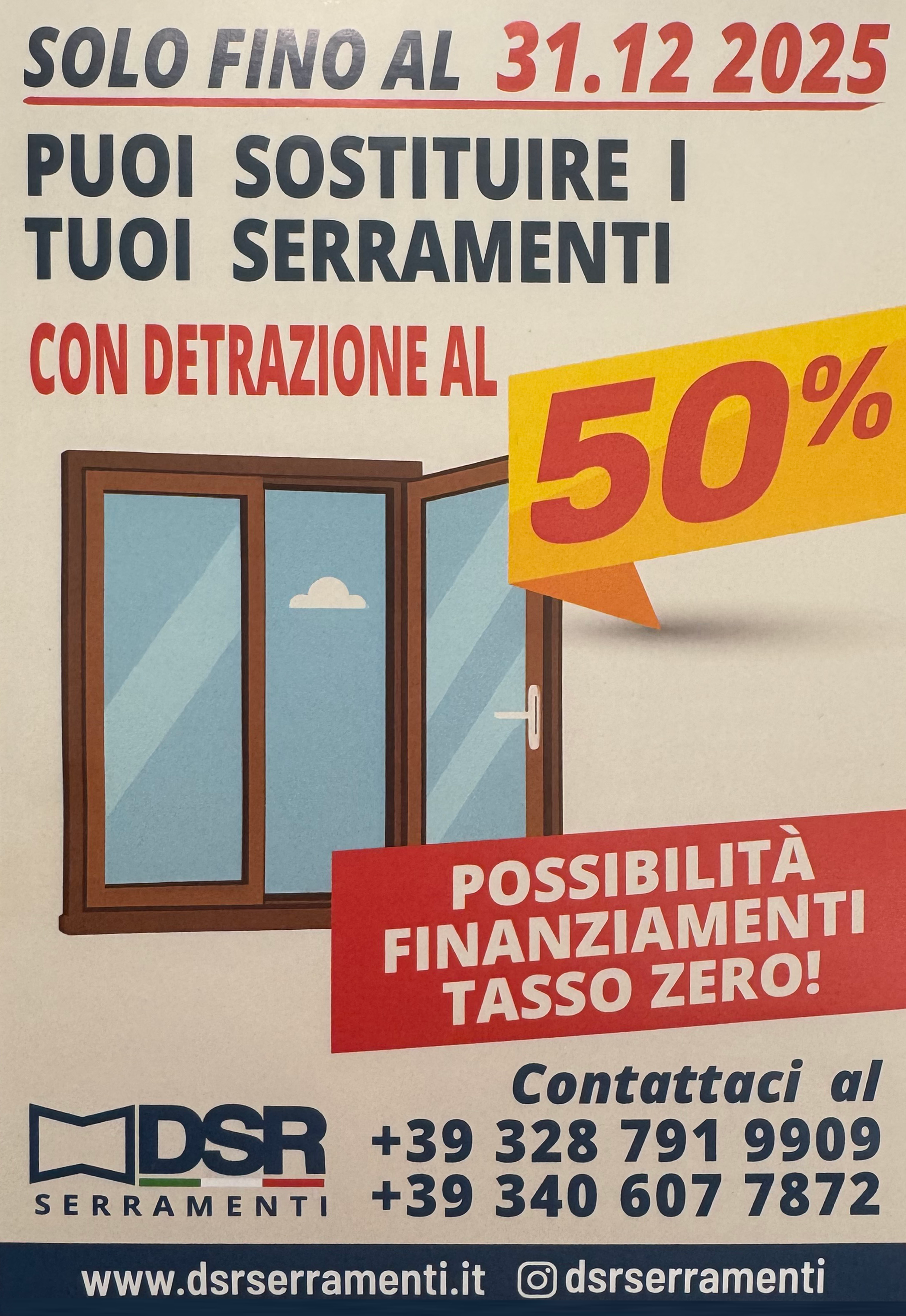 Riqualificazione energetica serramenti 50%